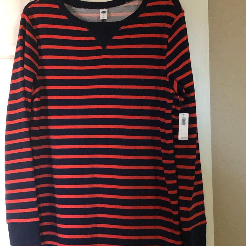 Old Navy • NWT • Red & Navy Blue Striped Sweater Dress
